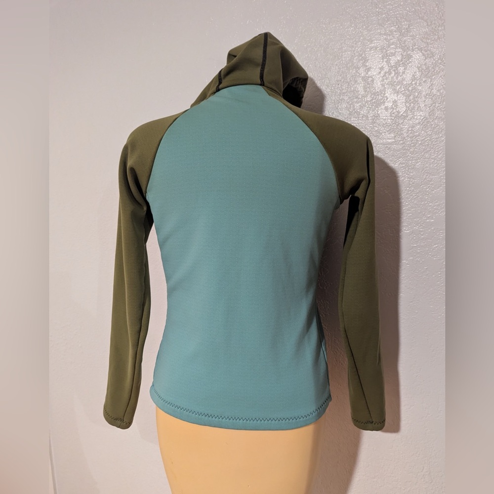 RARE Melanzana Women’s XS Hard Face Jacket Green Full Zip Hoodie - Picture 8 of 10